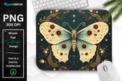 Vintage Moon Moth Mouse pad Product Image 1