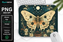 Vintage Moon Moth Mouse pad Product Image 1