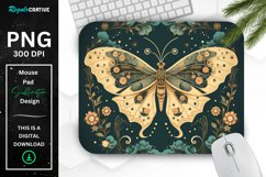 Vintage Moon Moth Mouse pad Product Image 1
