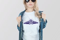 vintage moth on shirt