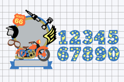 vintage motorcycle cake topper 3D SVG Product Image 2