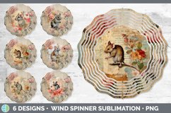 Bundle of six Decoupage Mice Wind Spinner designs.