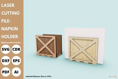 vintage multilayers napkin holder svg laser cutting file Product Image 4