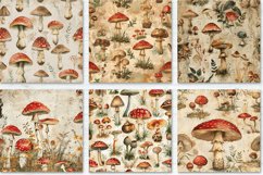 Vintage Mushrooms Digital Paper Bundle Product Image 4