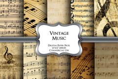 Vintage Music Digital Paper Pack Product Image 1