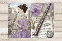 GlamArtZhanna, Vintage Music Journal Paper, Victorian Woman Pages, Music Instrument Kit, Sheet Music Collage, Piano Guitar Violin, Musical Lover Gift, My Porch Prints, Scrapbooking Supplies, Printable Ephemera, Fussy ATC Card, Digital Scrapbook Kit, Music