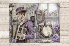 GlamArtZhanna, Vintage Music Journal Paper, Victorian Woman Pages, Music Instrument Kit, Sheet Music Collage, Piano Guitar Violin, Musical Lover Gift, My Porch Prints, Scrapbooking Supplies, Printable Ephemera, Fussy ATC Card, Digital Scrapbook Kit, Music