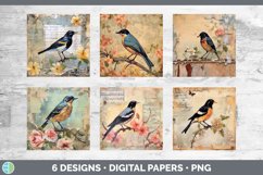 Bundle of six Decoupage Mynas Paper Backgrounds designs.