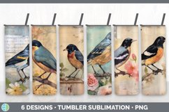 Bundle of six Decoupage Mynas Tumbler designs.