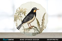 Vintage Myna Bird Spinner Sublimation Design PNG Product Image 1