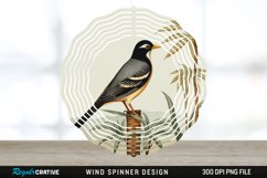 Vintage Myna Bird Spinner Sublimation Design PNG Product Image 1