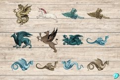 Vintage Mythical Creatures Clipart Product Image 3
