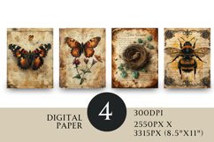 Vintage Nature Junk Journal Digital Paper 