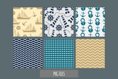 Vintage Nautical Seamless Pattern Paper Packs Product Image 1