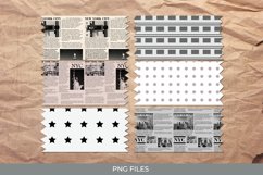 Vintage New York Article in Newspaper Seamless Pattern Tape Product Image 1