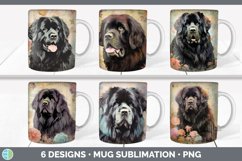 Bundle of six Decoupage Newfoundlands Mug Wrap designs.