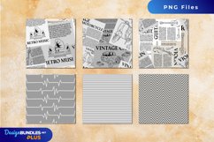 Vintage Newspaper Advertisement Pattern Paper Pack Product Image 1