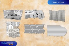 Vintage Newspaper Advertisement Pattern Torn Paper Product Image 1