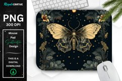 Vintage Night Moth Mouse Pad Product Image 1