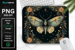 Vintage Night Moth Mouse Pad Product Image 1
