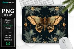 Vintage Night Moth Mouse Pad Product Image 1