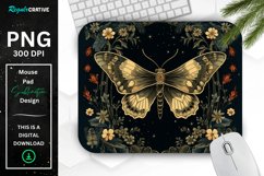 Vintage Night Moth Mouse Pad Product Image 1