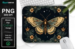 Vintage Night Moth Mouse Pad Product Image 1