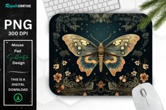 Vintage Night Moth Mouse Pad Product Image 1