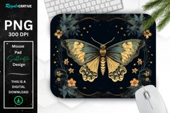 Vintage Night Moth Mouse Pad Product Image 1