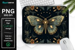 Vintage Night Moth Mouse Pad Product Image 1