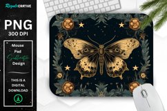 Vintage Night Moth Mouse Pad Product Image 1