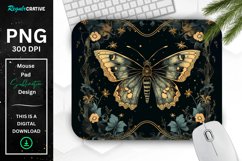 Vintage Night Moth Mouse Pad Product Image 1