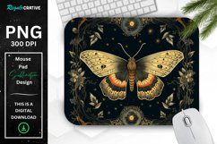 Vintage Night Moth Mouse Pad Product Image 1