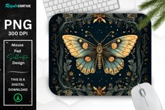 Vintage Night Moth Mouse Pad Product Image 1