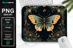 Vintage Night Moth Mouse Pad Product Image 1