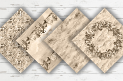 Sepia Nautical Digital Paper, Ocean Seamless Patterns Product Image 2