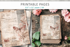 Shabby Chic Junk Journal Page, antique paper Product Image 1