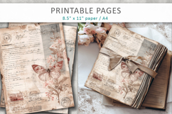 Shabby Chic Junk Journal Page, antique paper Product Image 6