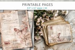 Shabby Chic Junk Journal Page, antique paper Product Image 3