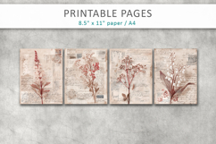 Shabby Chic Junk Journal Page, scrapbook paper Product Image 2