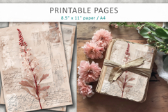 Shabby Chic Junk Journal Page, scrapbook paper Product Image 1