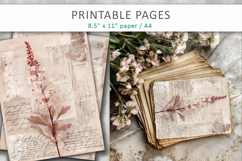 Shabby Chic Junk Journal Page, scrapbook paper Product Image 5