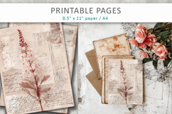 Shabby Chic Junk Journal Page, scrapbook paper Product Image 6