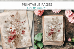 floral vintage journal page design Product Image 3