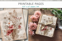 floral vintage journal page design Product Image 4