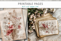 floral vintage journal page design Product Image 5
