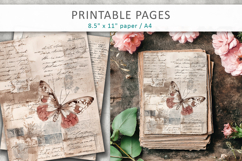 antique paper junk journal pages, vintage collage Product Image 3