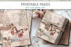 antique paper junk journal pages, vintage collage Product Image 5