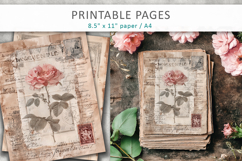 Antique Floral Scrapbook Paper Product Image 3