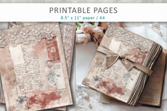 Shabby Chic Junk Journal Page with Lace Product Image 4